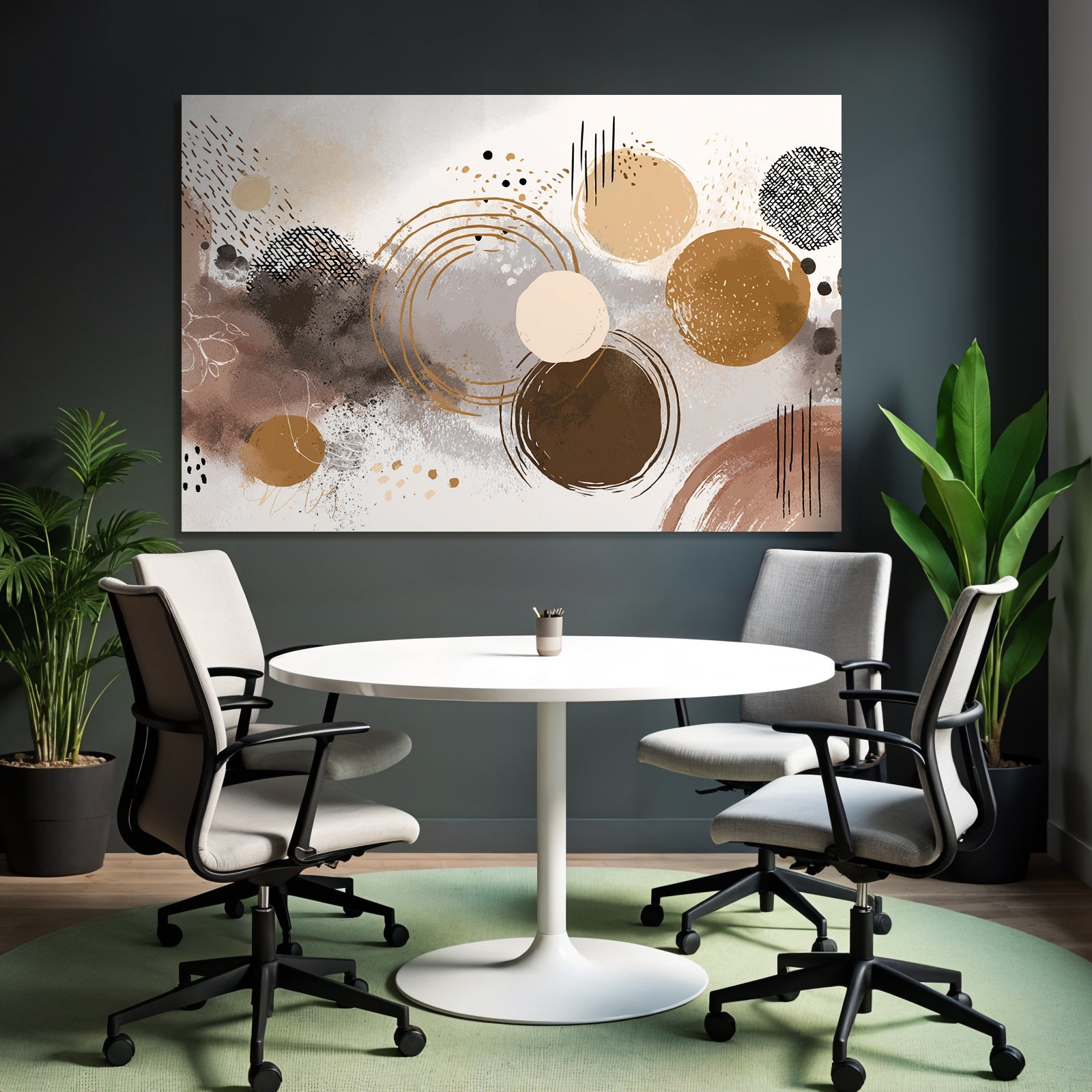 Abstraktes Design Kreise Erde Ton Muster Texturen