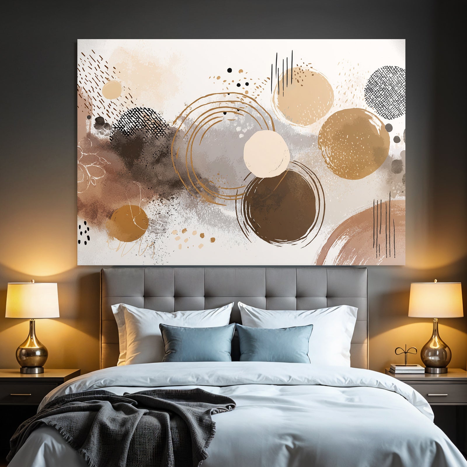 Abstraktes Design Kreise Erde Ton Muster Texturen
