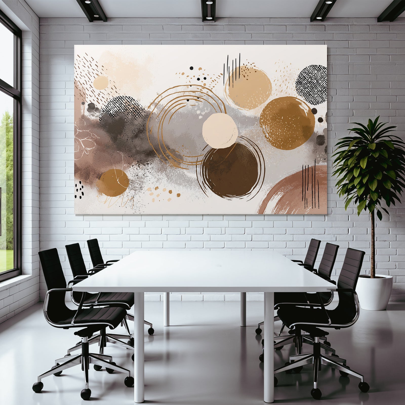 Abstraktes Design Kreise Erde Ton Muster Texturen