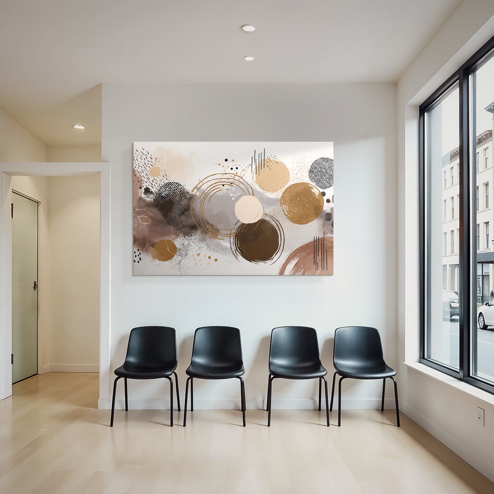 Abstraktes Design Kreise Erde Ton Muster Texturen