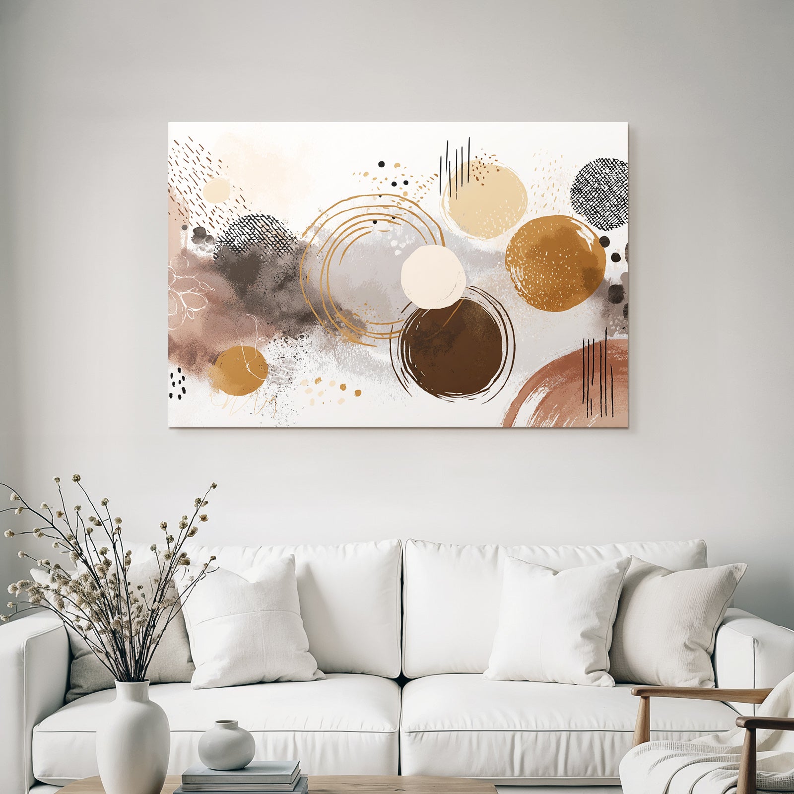 Abstraktes Design Kreise Erde Ton Muster Texturen