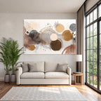Abstraktes Design Kreise Erde Ton Muster Texturen