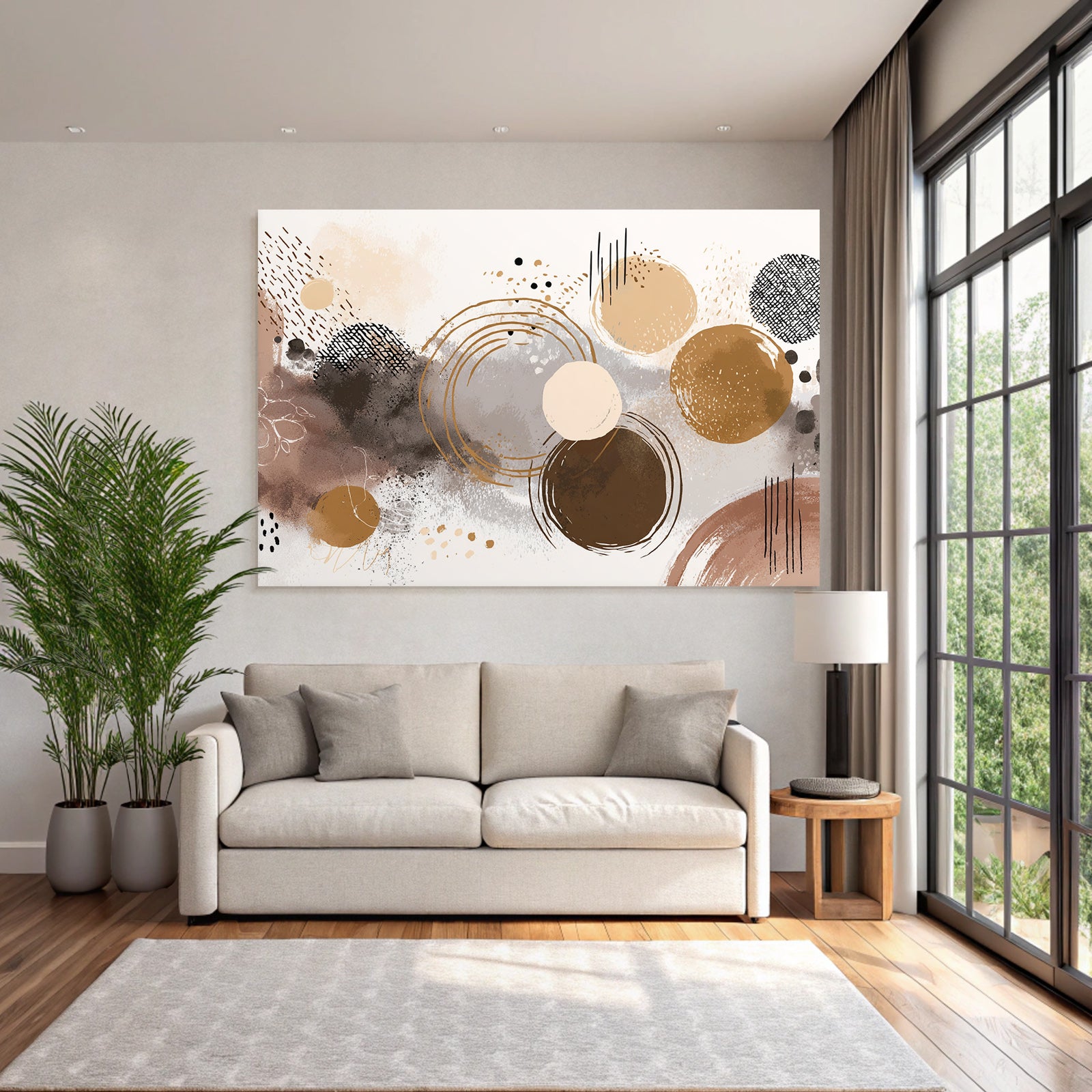Abstraktes Design Kreise Erde Ton Muster Texturen
