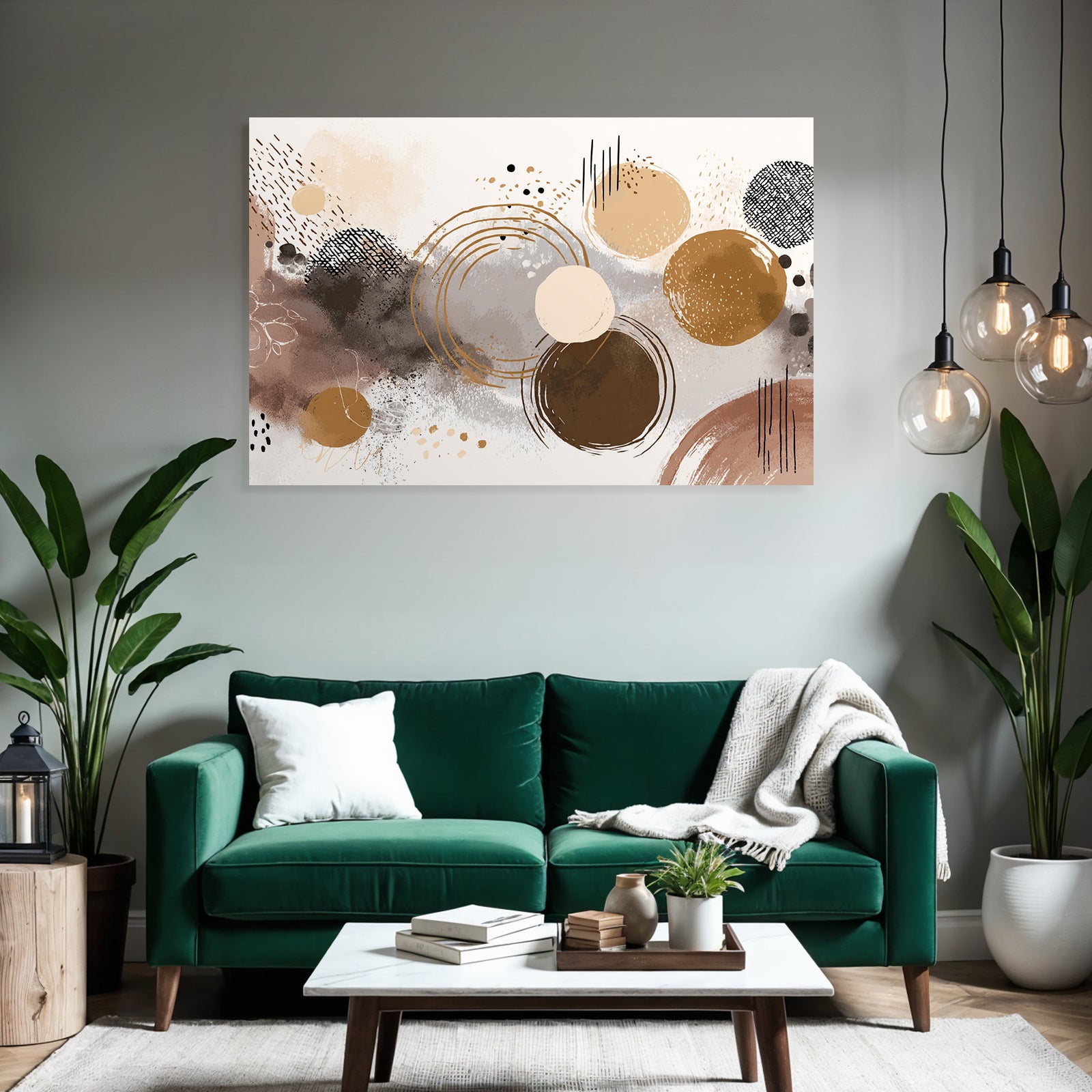 Abstraktes Design Kreise Erde Ton Muster Texturen