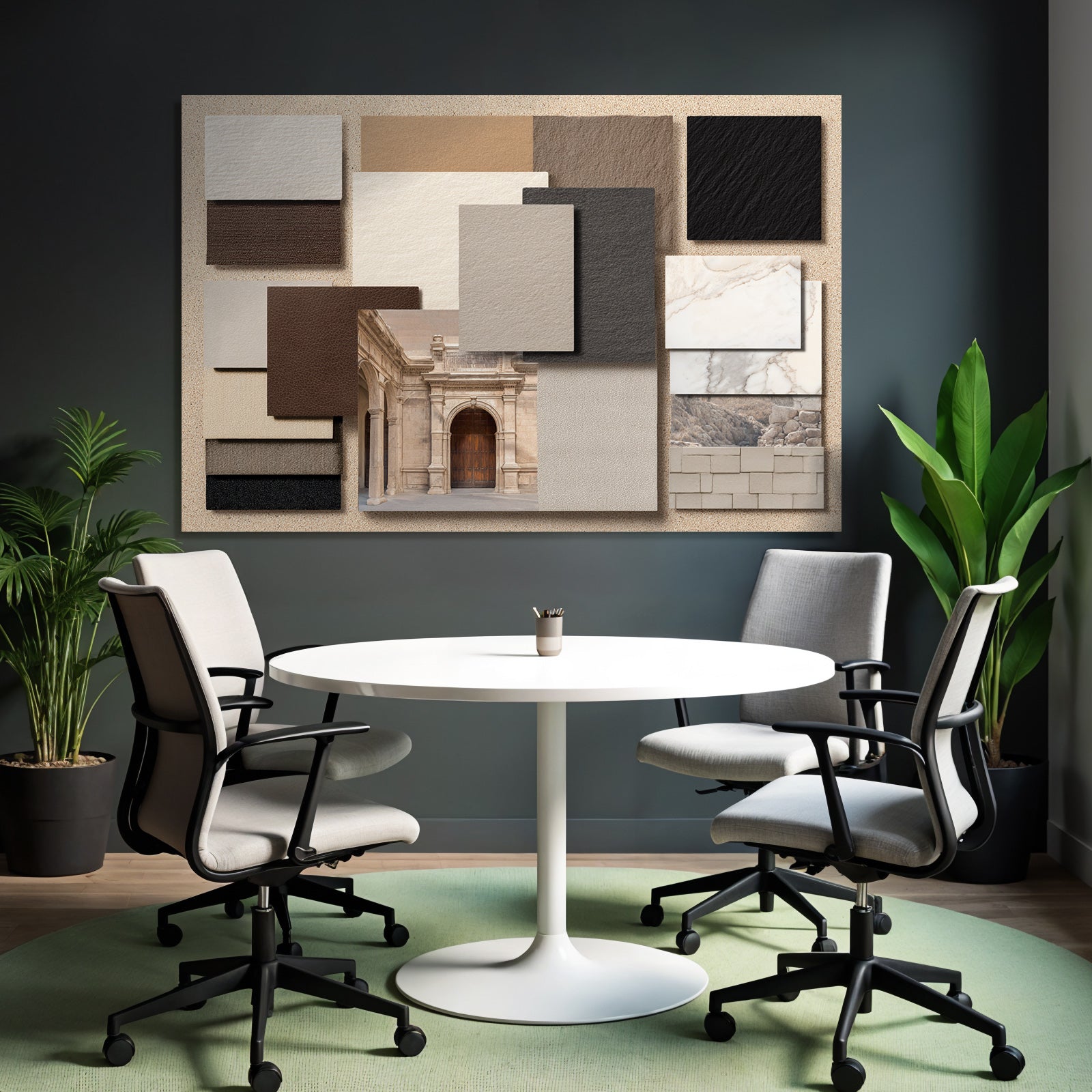 Designkonzept Materialien Und Texturen Moodboard