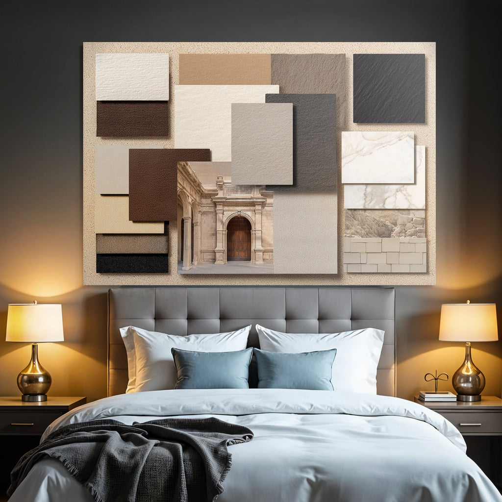 Designkonzept Materialien Und Texturen Moodboard