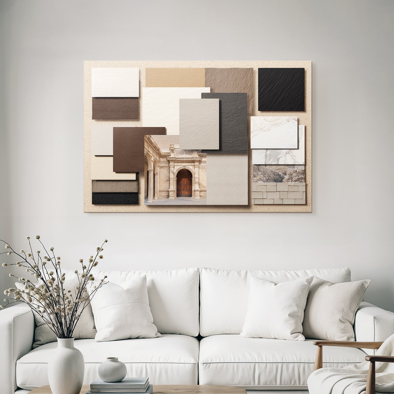 Designkonzept Materialien Und Texturen Moodboard