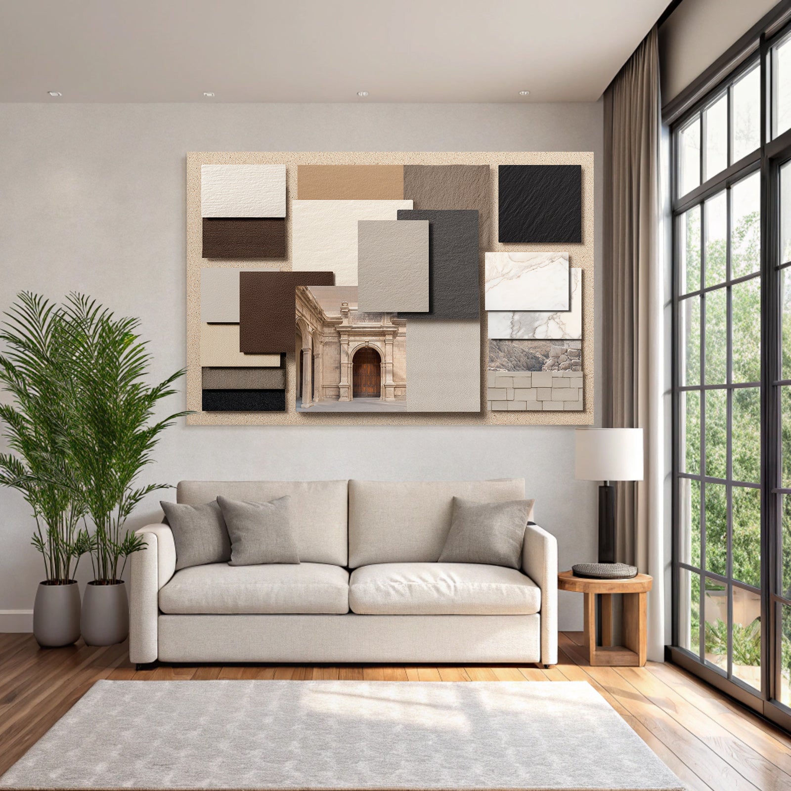 Designkonzept Materialien Und Texturen Moodboard