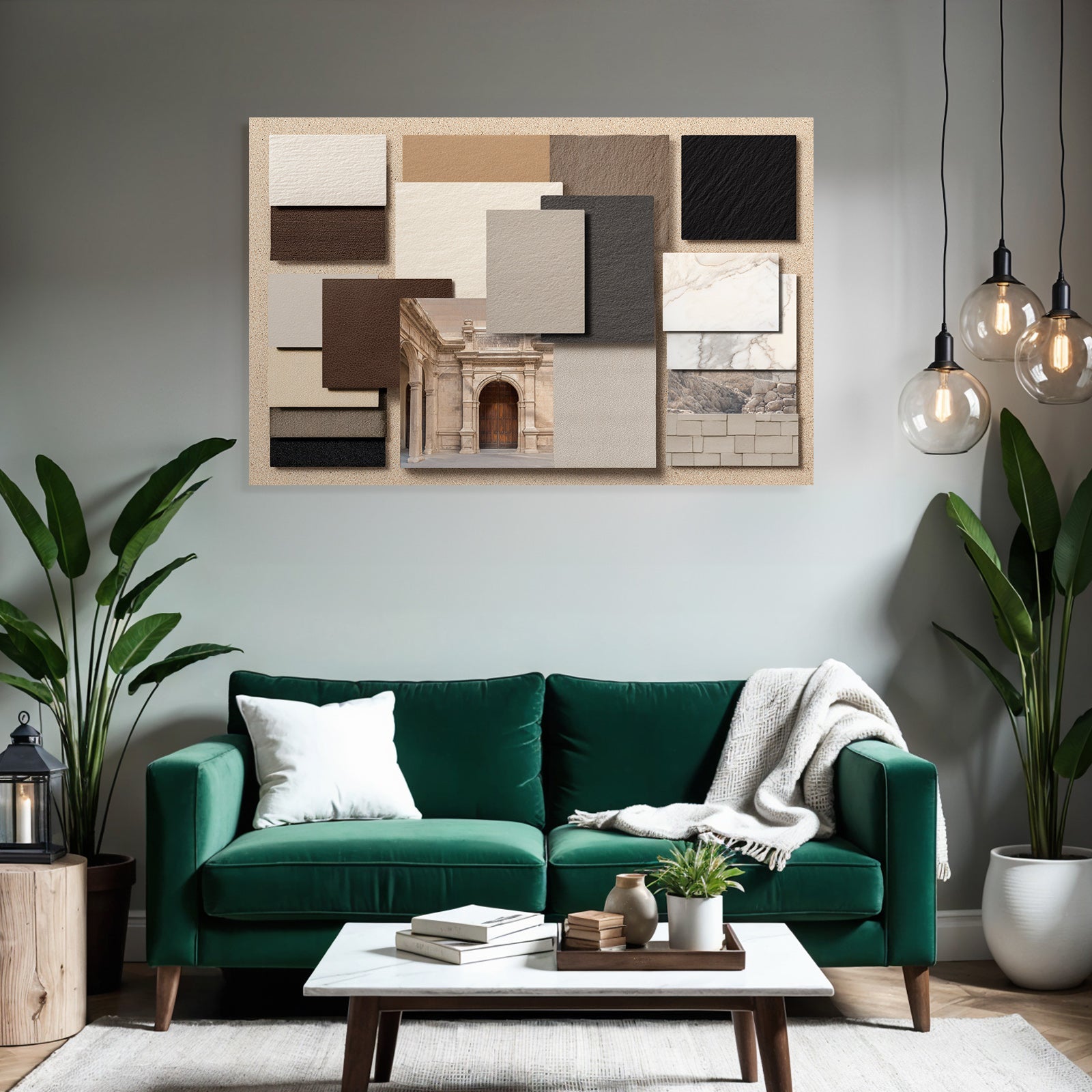 Designkonzept Materialien Und Texturen Moodboard