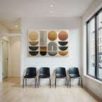 Geometrische Formen In Warmen Farben Abstract Minimalistisch Design