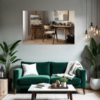 Kuenstler Studio Mit Easel Und Farbpalette Neutrale Farben