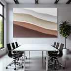 Layered Fluid Color Bands Warm Neutrals Erdtoene Wasserfarbe Art