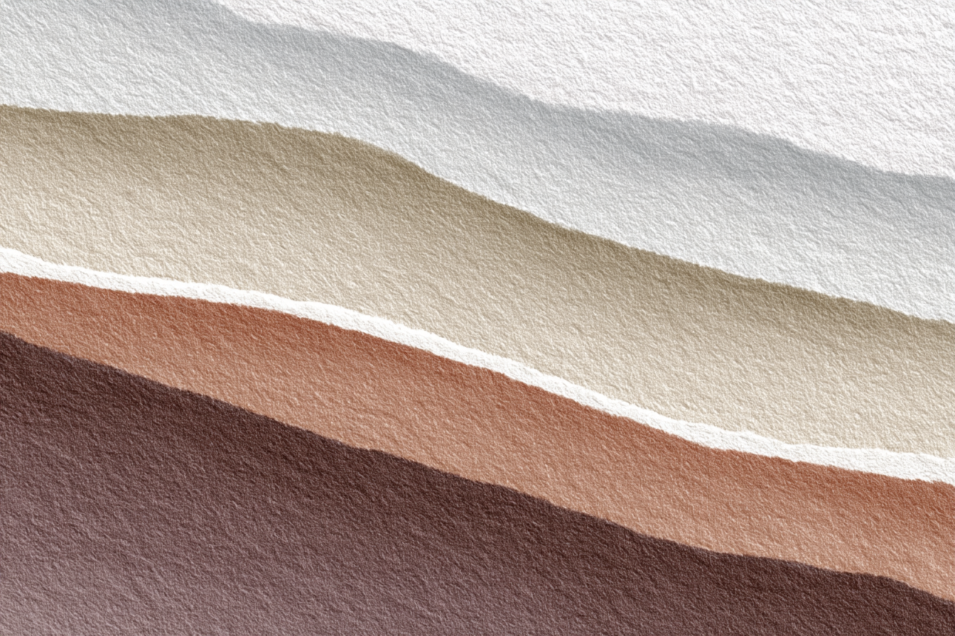 Layered Fluid Color Bands Warm Neutrals Erdtoene Wasserfarbe Art | Modern Basic | Einrichtungsstile
