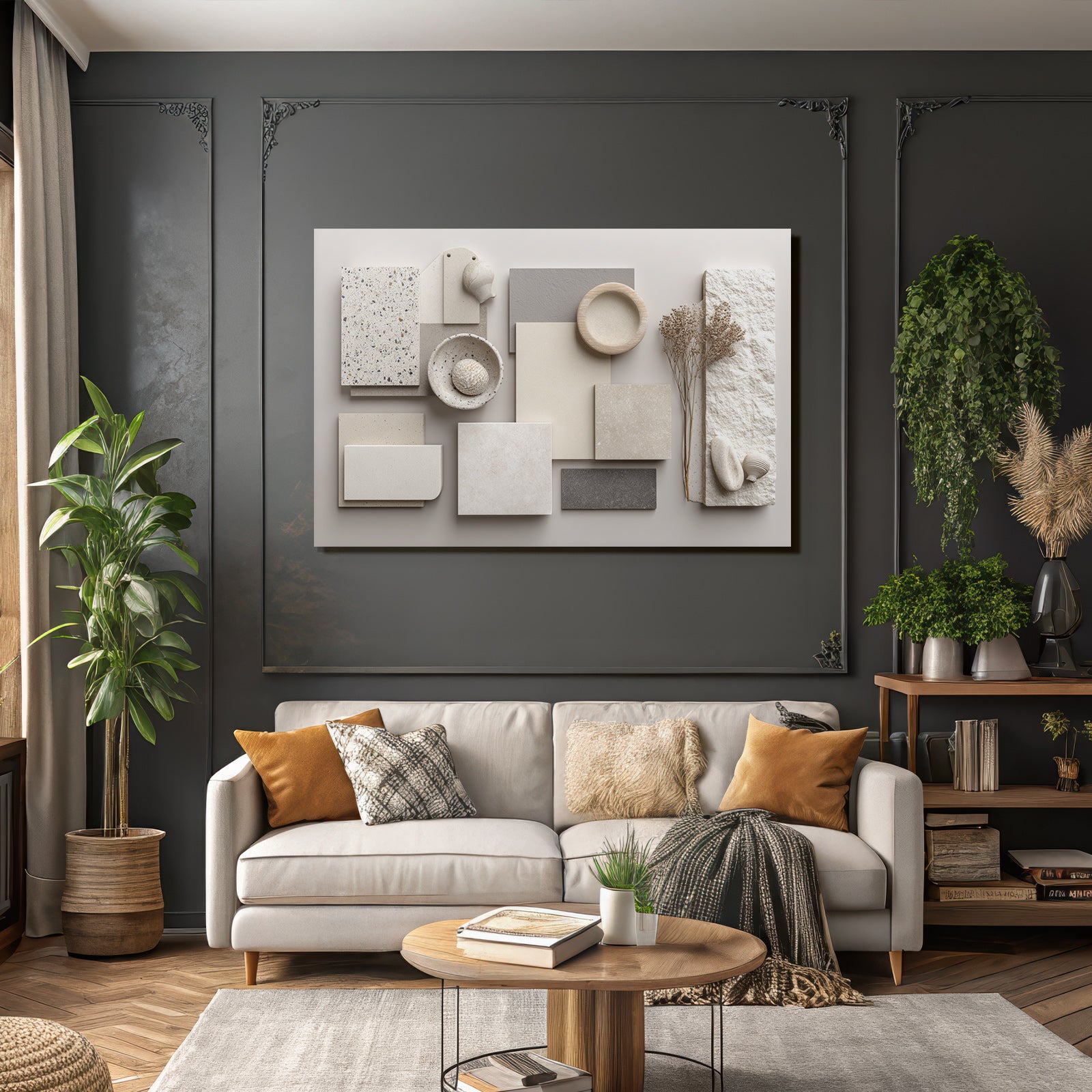 Materialien Innenarchitektur Neutrale Erde Tonpalette