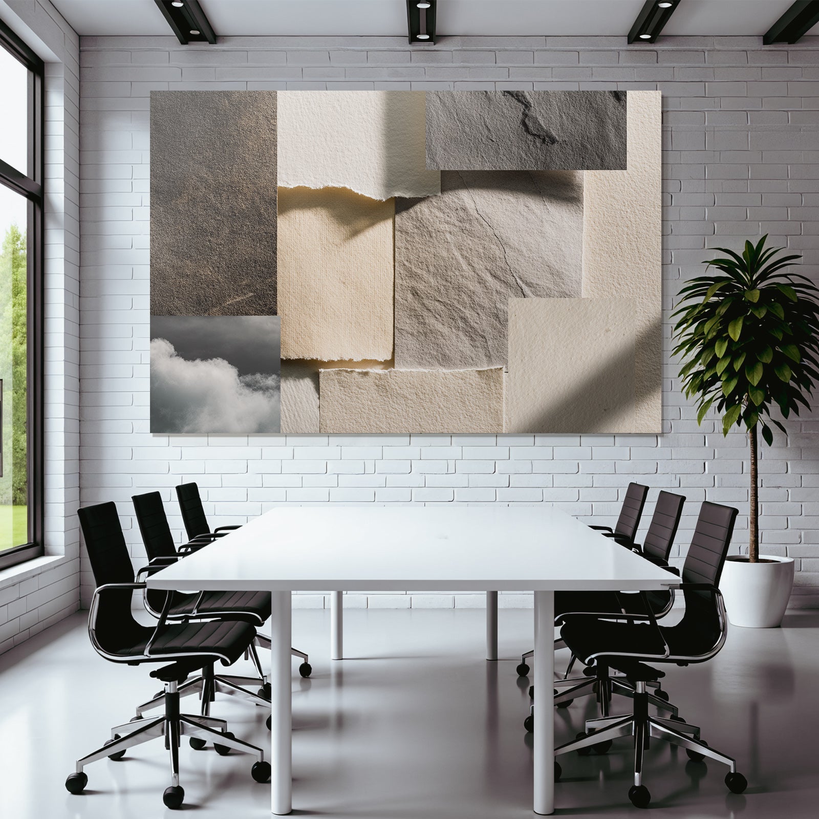 Papier Texturen Und Himmel Collage