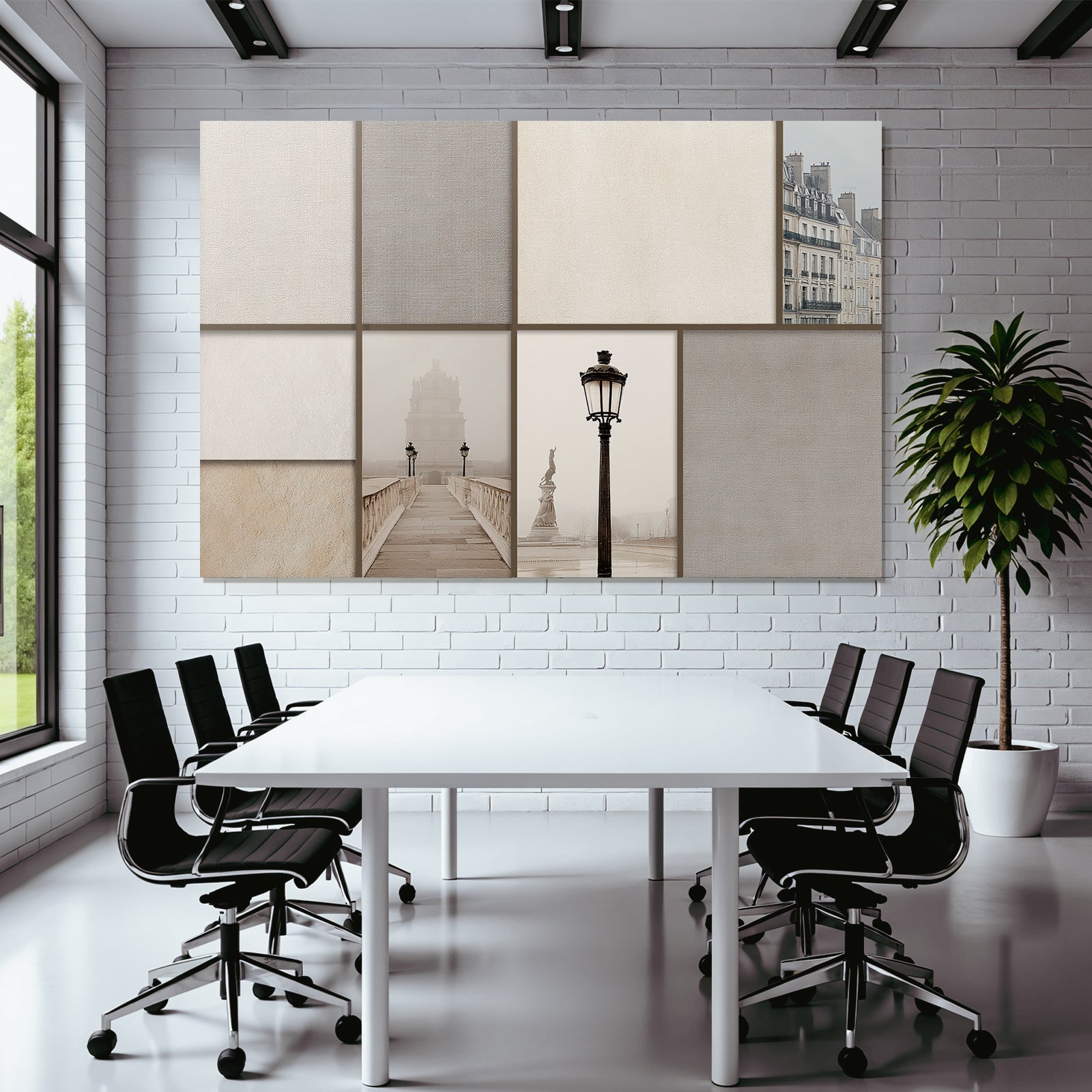 Ruhige Und Sophistizierte Collage Architektonische Elemente