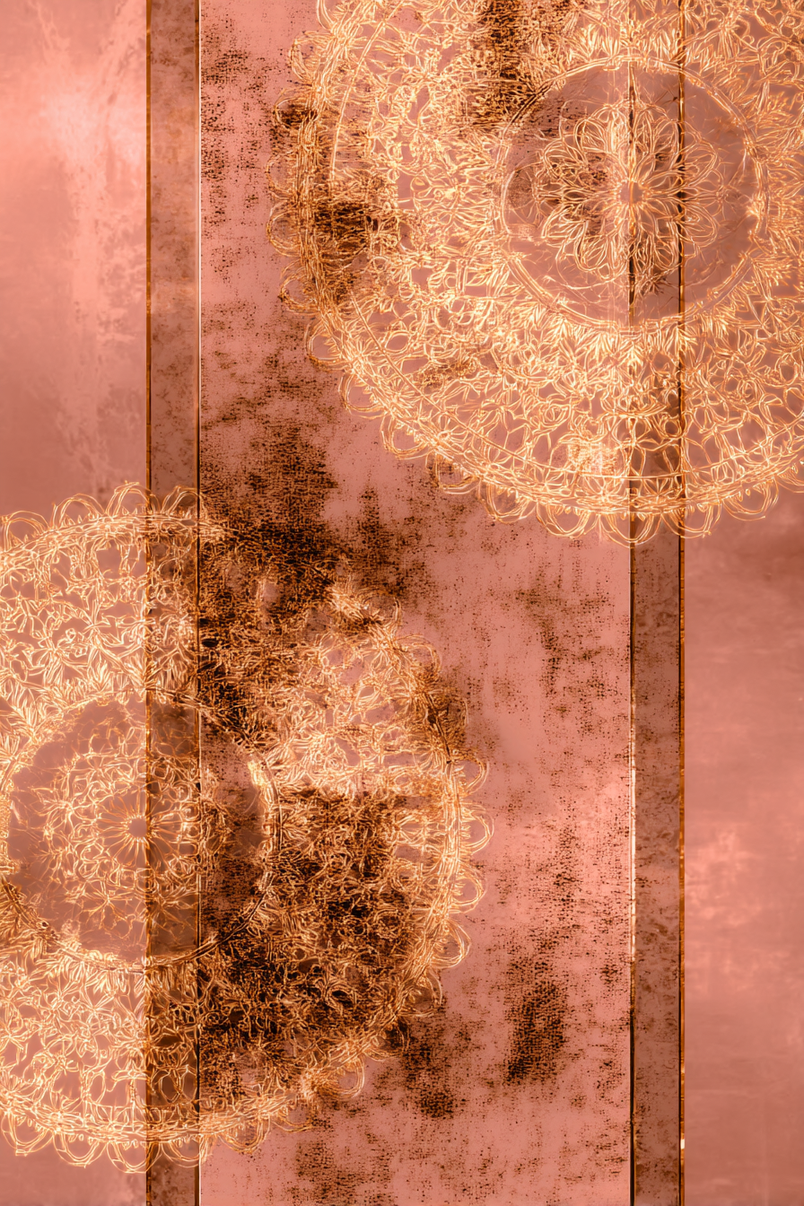 Intrikate Muster Mandala In Rosegold Und Bronze Texturiert Hintergrund | Orientalisch | Einrichtungsstile