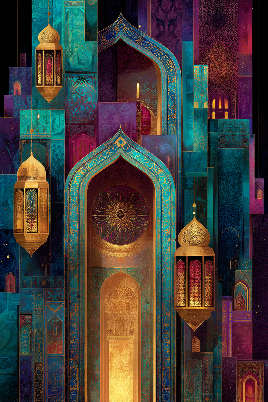 Vibrante Architektonische Szene Mit Islamischen Designelementen | Orientalisch | Einrichtungsstile