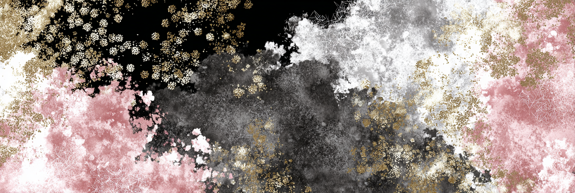 Abstraktes Design Mit Farbe Schwarz Gold Rosa Weiss Grau | Orientalisch | Einrichtungsstile