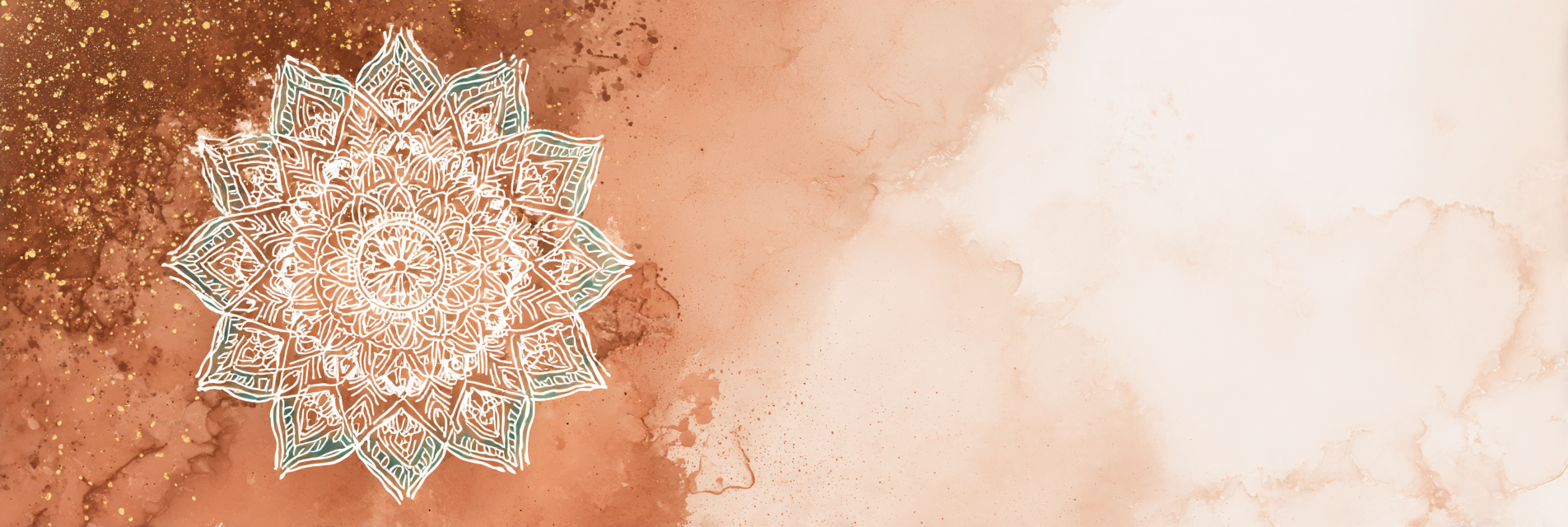 Mandala Design Tuerkise Akzente Erdtoene Gold Spritzer | Orientalisch | Einrichtungsstile