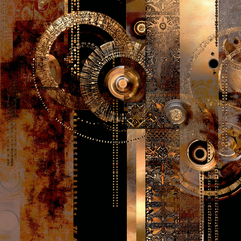 Abstrakte Geometrische Komposition Technologie Moderne Kunst | Orientalisch | Einrichtungsstile