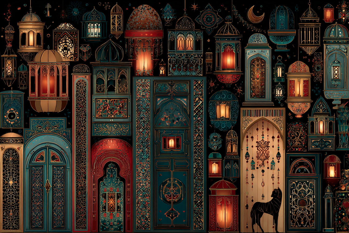 Fotografie Dekorationstueren Und Laternen Im Inspirierten Architektur | Orientalisch | Einrichtungsstile
