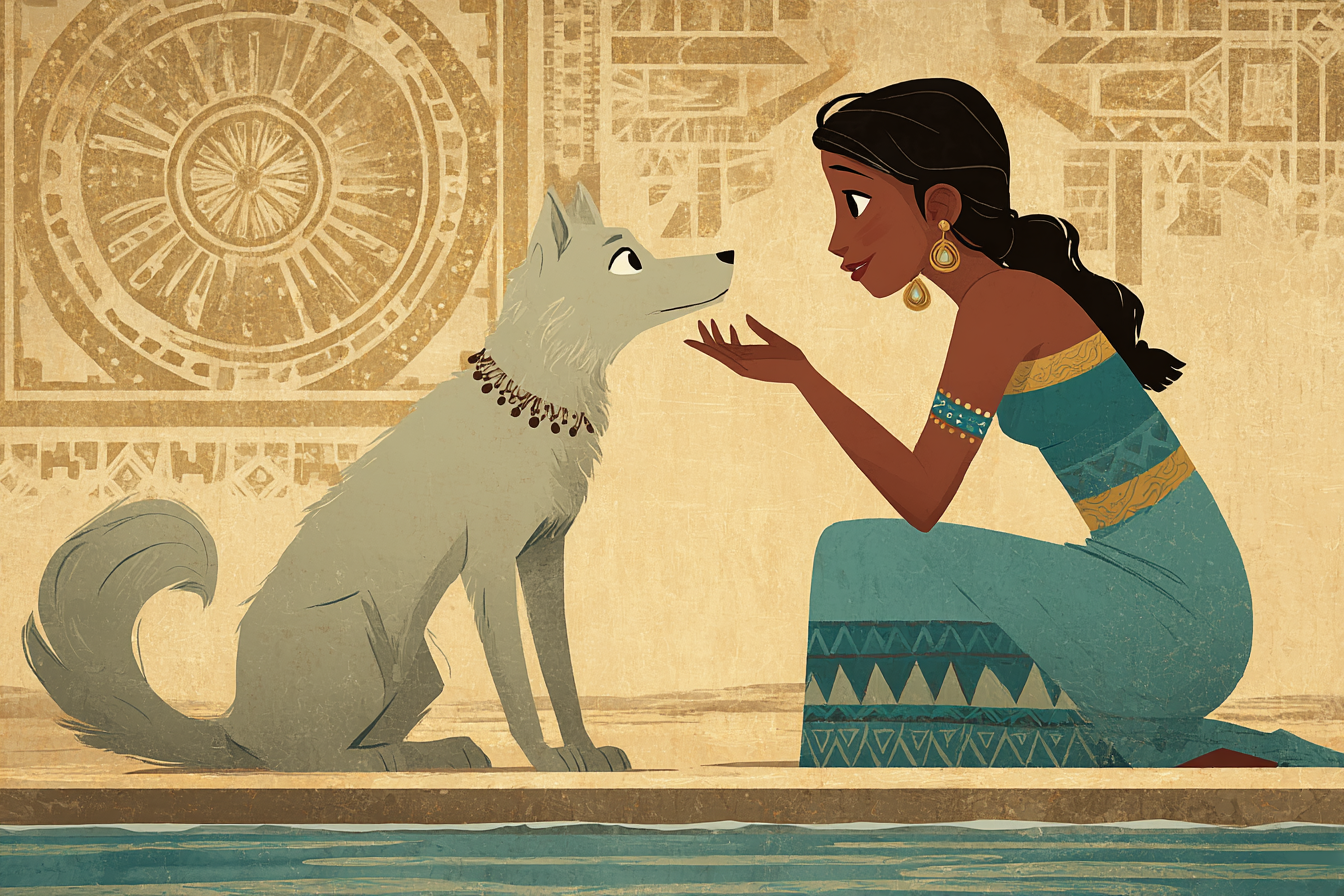 Frau Und Wolf Mythologisches Thema | Orientalisch | Einrichtungsstile