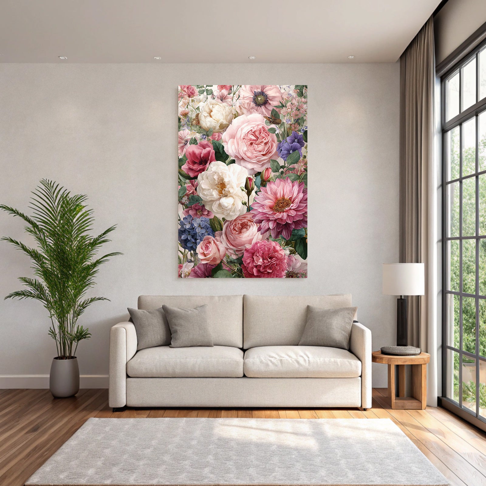 Collage Von Blumen Detailliert Und Bunt
