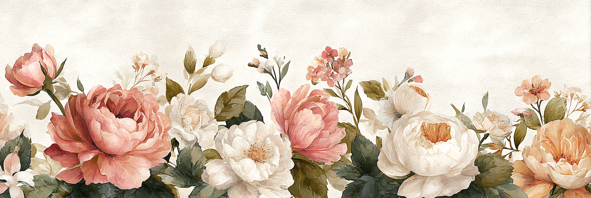 Blumen Muster Mit Pfingstrosen Und Textur | Romantisch und Landhaus | Einrichtungsstile