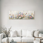 Blumengemaelde Farbenfrohe Blumen Koerniger Hintergrund