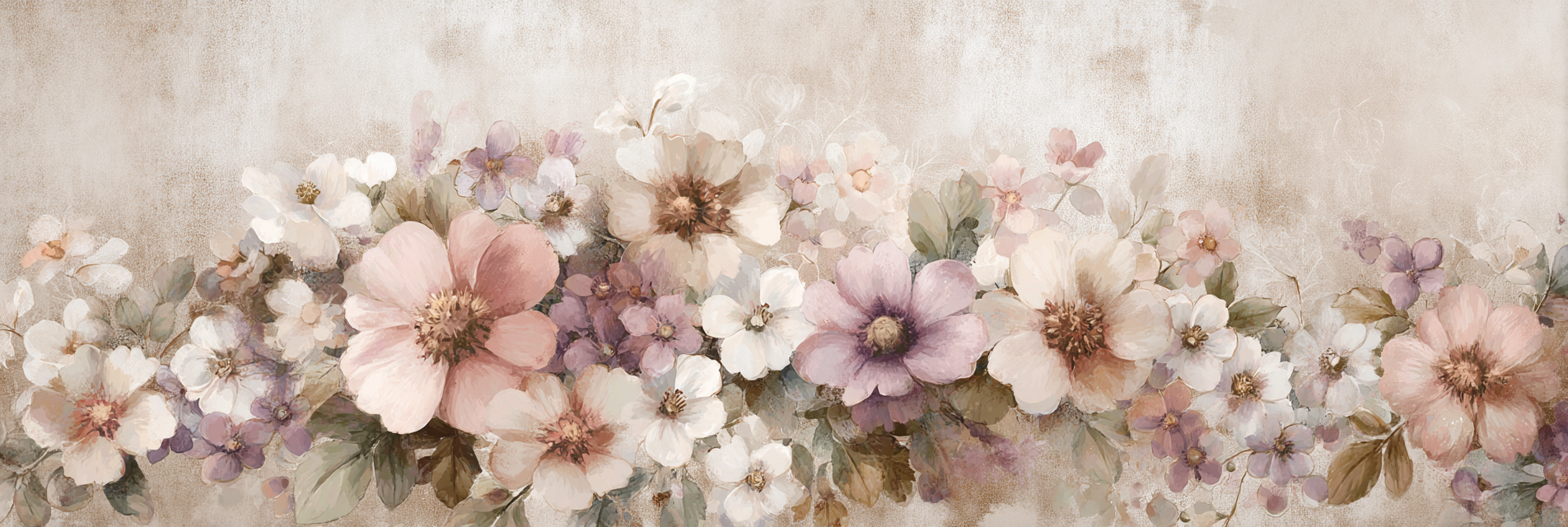 Blumige Anordnung Pastellfarbige Backgrunde | Romantisch und Landhaus | Einrichtungsstile