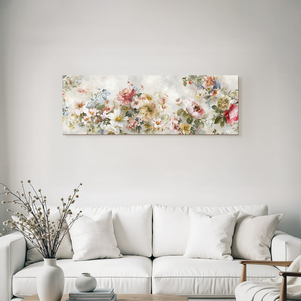 Decorative floral pattern soft painting