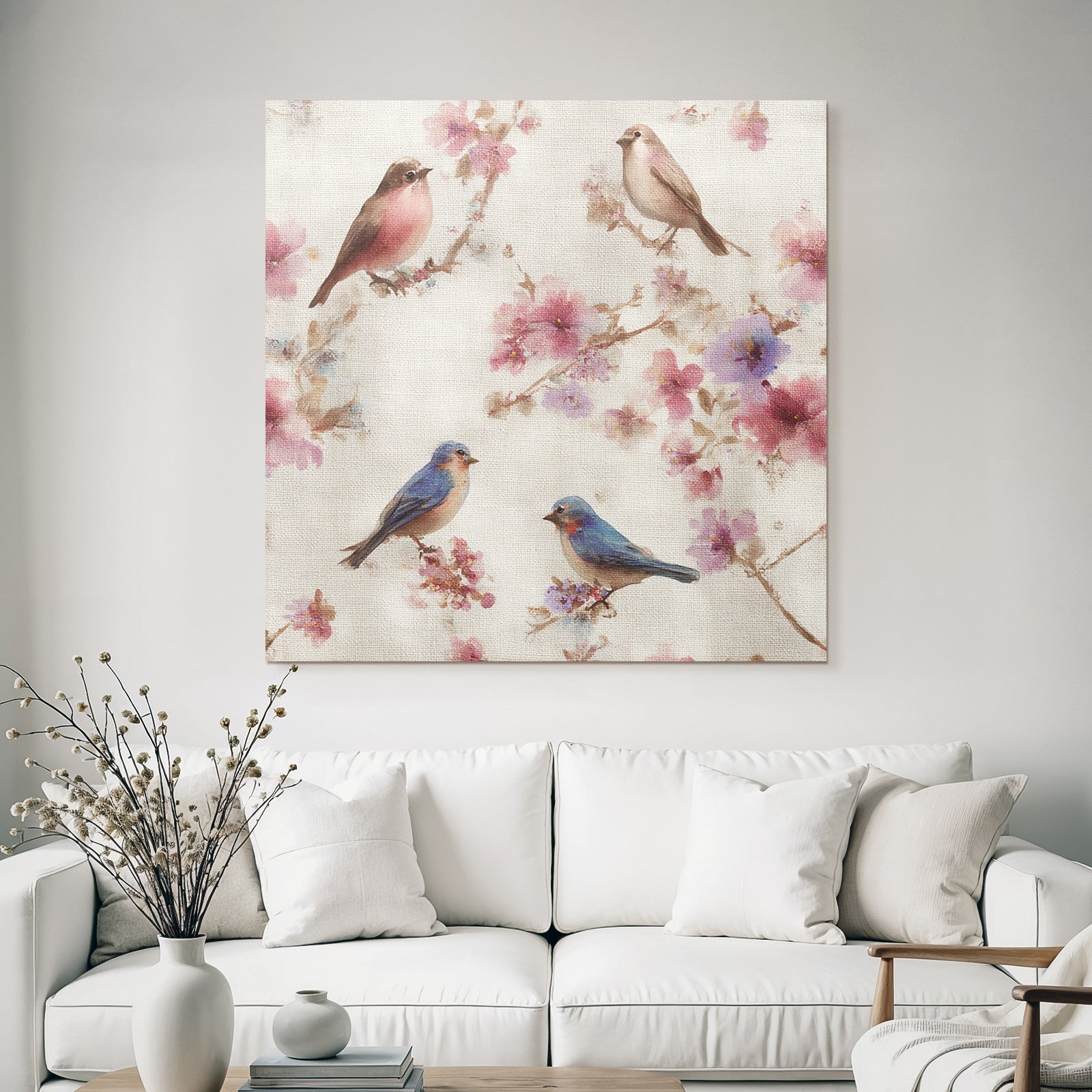 Blumen Vogel Muster