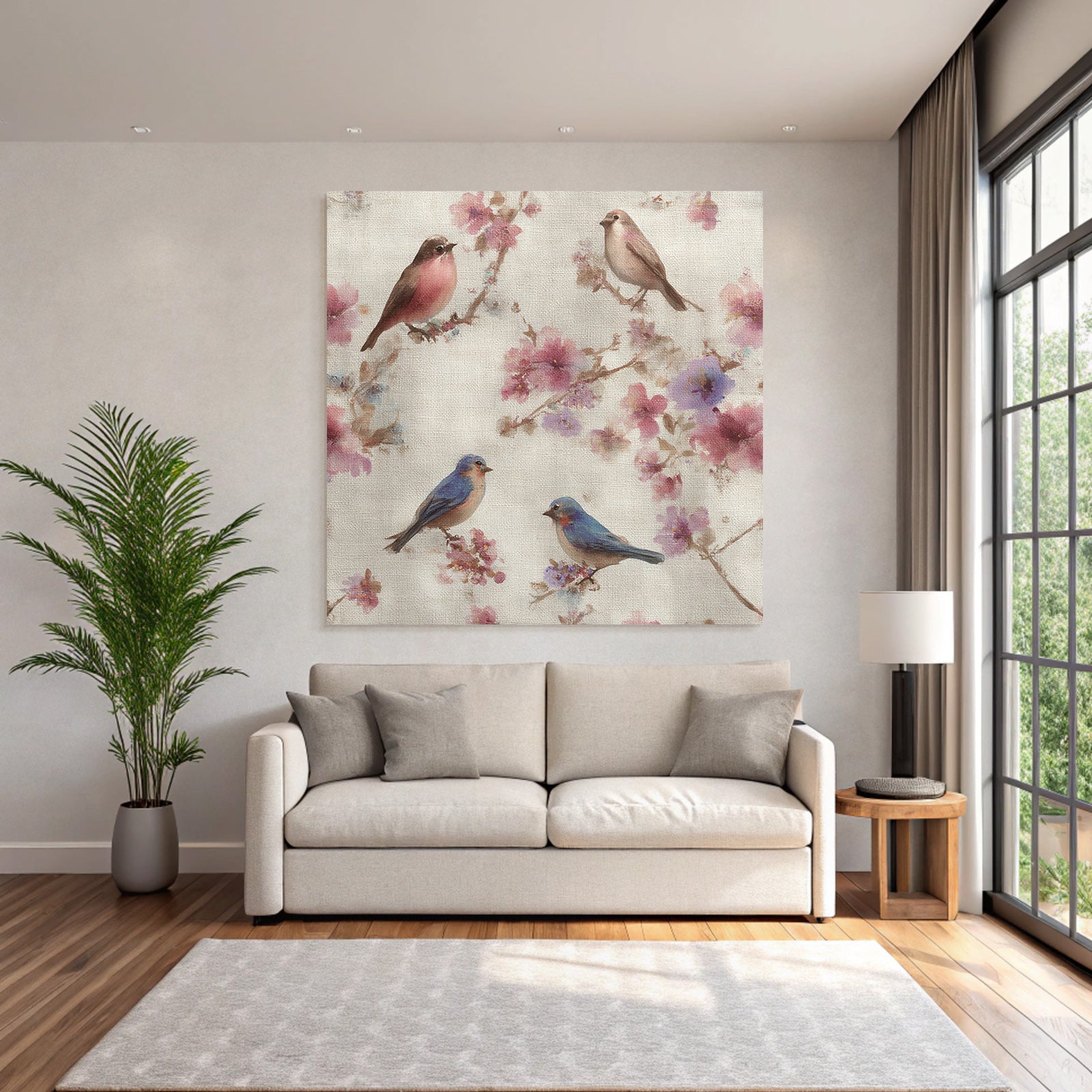 Blumen Vogel Muster