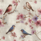 Blumen Vogel Muster | Romantisch und Landhaus | Einrichtungsstile