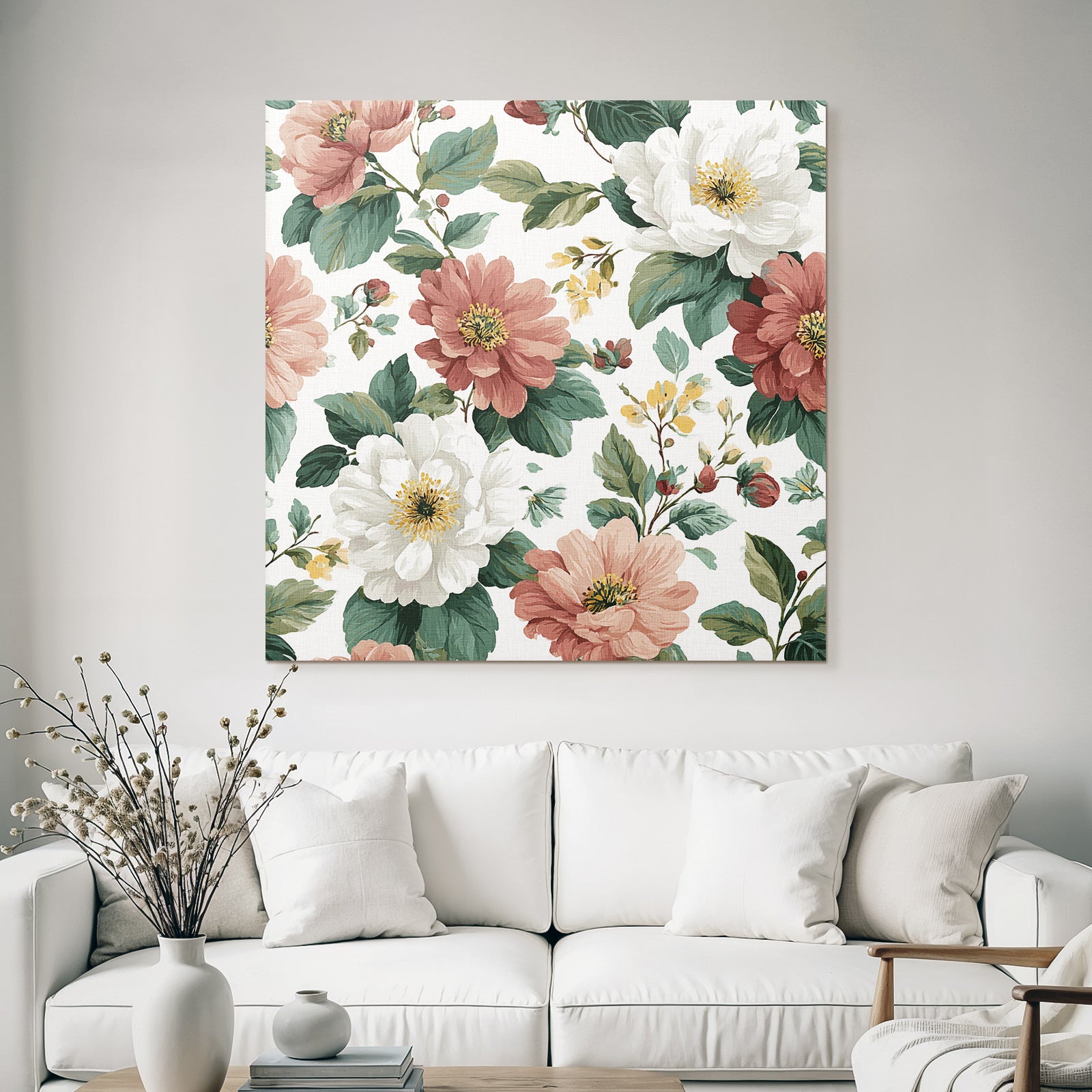 Blumenmuster Weichfarben Kunstwerk