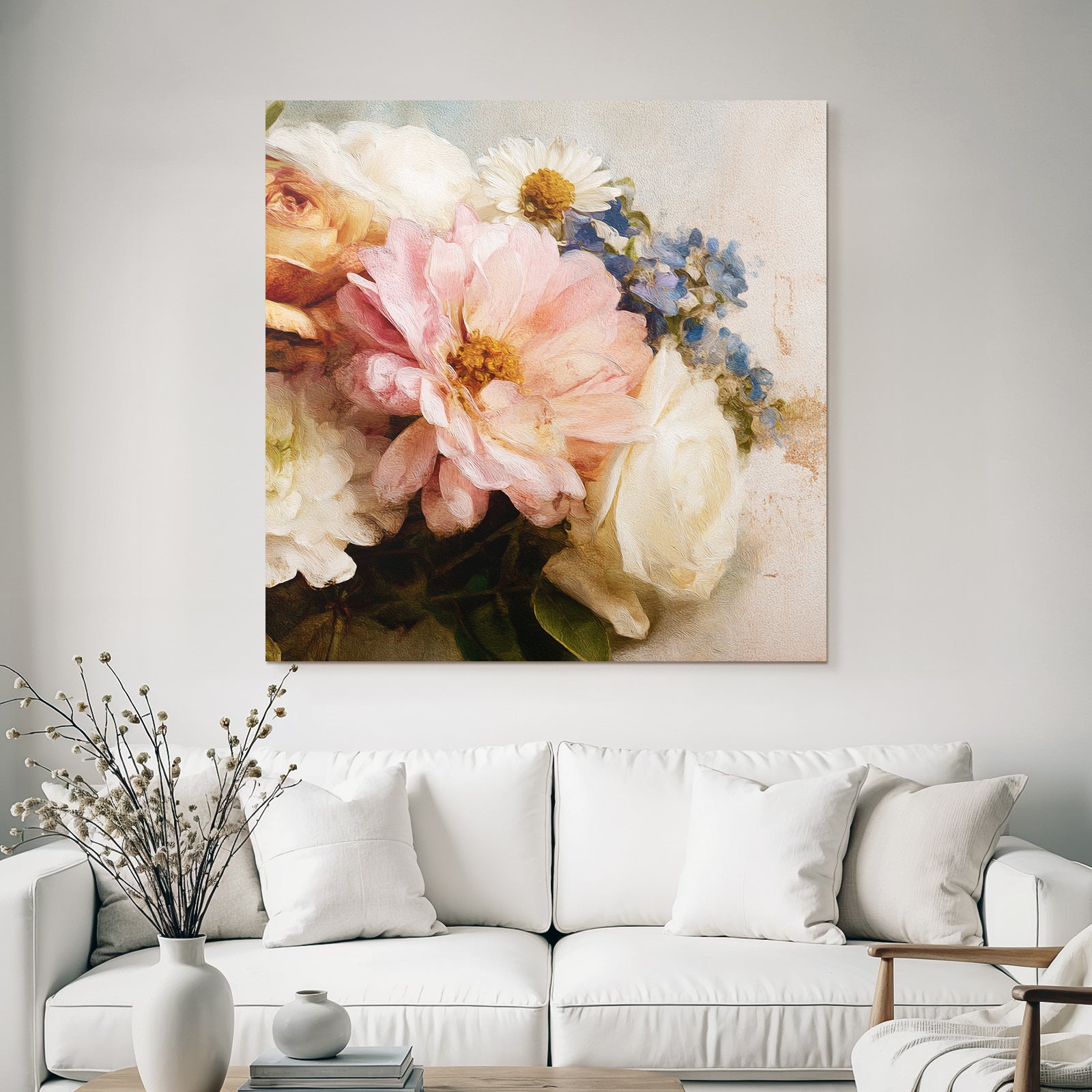 Blumenstrauss Pastellfarben Weichtexturiert