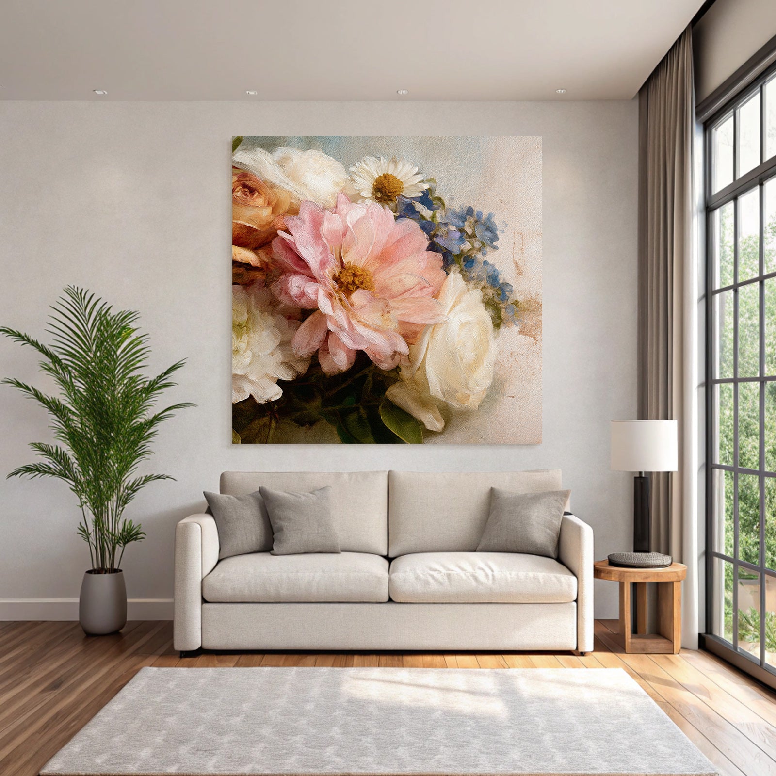 Blumenstrauss Pastellfarben Weichtexturiert