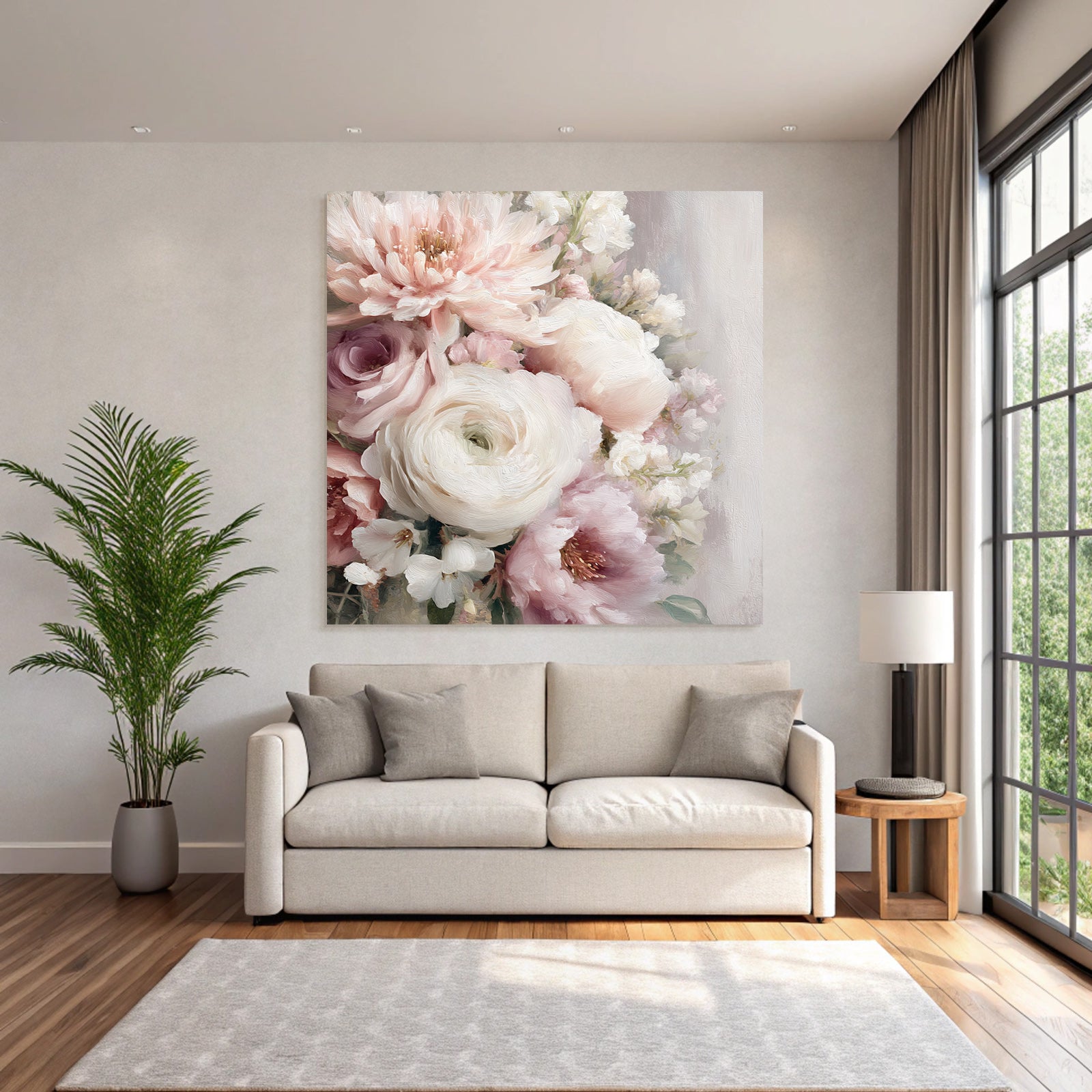 Schoene Blumen Anordnung Malerei