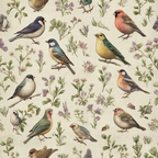 Voegel Und Blumen Muster | Romantisch und Landhaus | Einrichtungsstile
