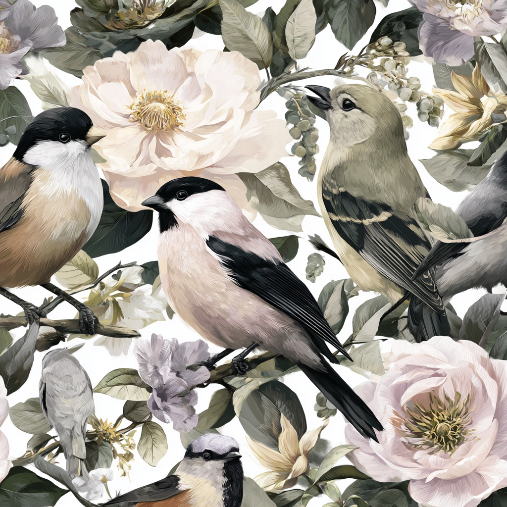 Vogel Illustration Blumen | Romantisch und Landhaus | Einrichtungsstile