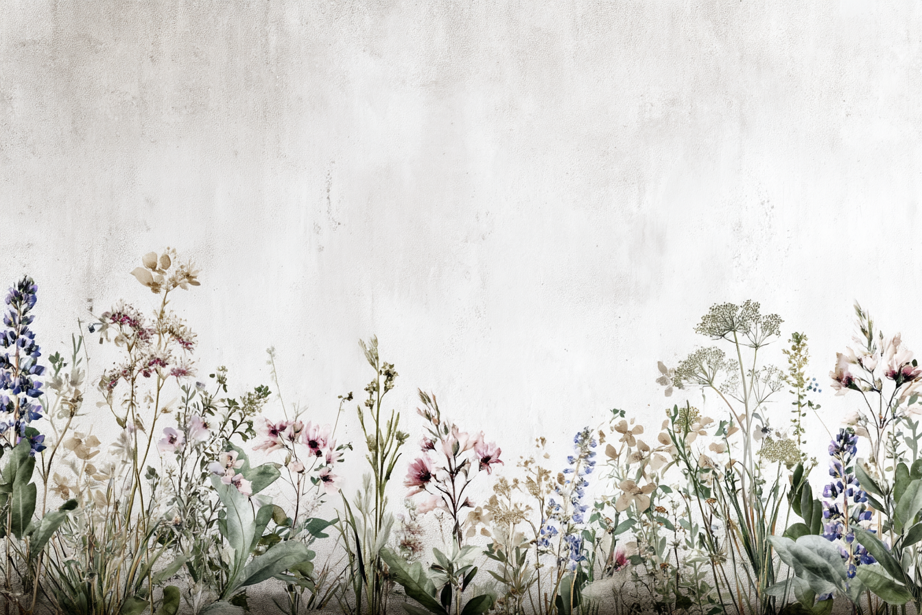 Blumen Illustrationen Aquarell Sanfte Hintergrund | Romantisch und Landhaus | Einrichtungsstile