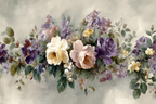 Blumenmalerei Rosen Und Veilchen Auf Weich Hintergrund | Romantisch und Landhaus | Einrichtungsstile