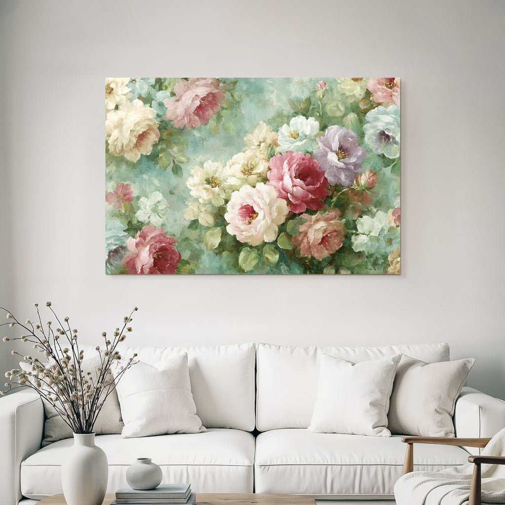 Blumenstrauss Mit Rosen Und Pastellfarbenen Blumen