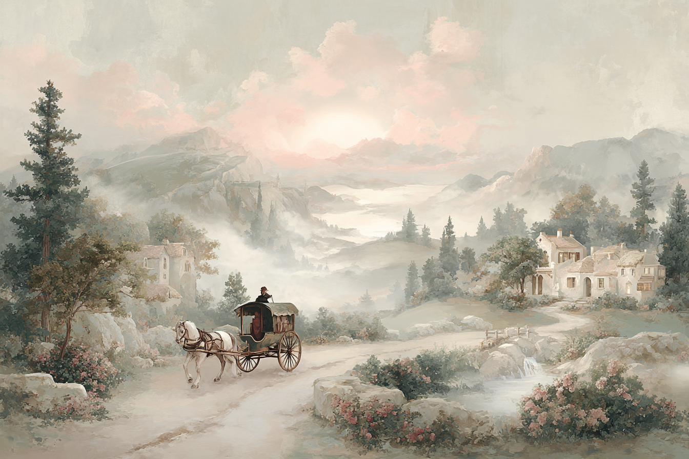 Pferde Wagenlandschaft | Romantisch und Landhaus | Einrichtungsstile