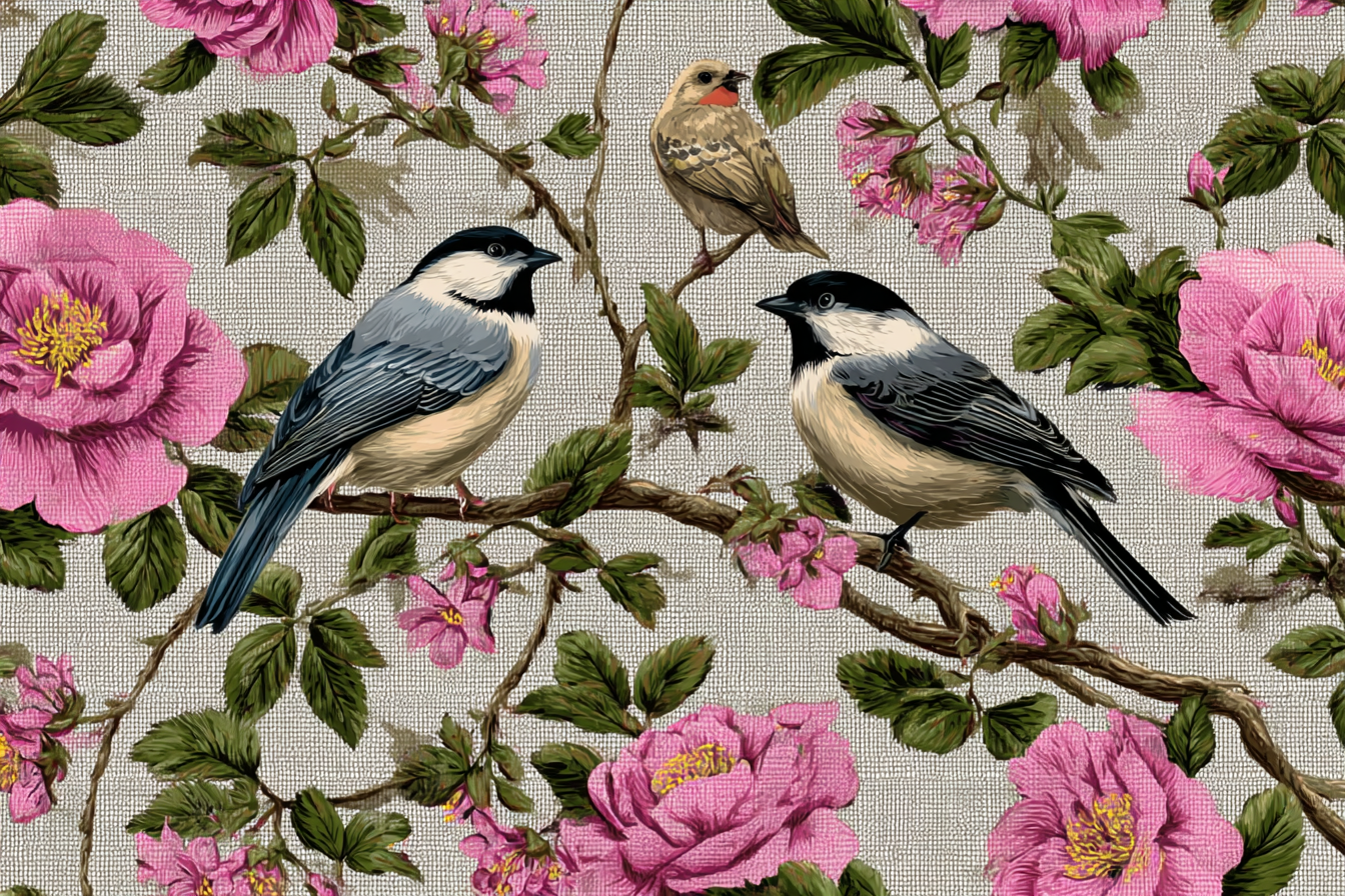 Vogels Und Blumen Illustration | Romantisch und Landhaus | Einrichtungsstile