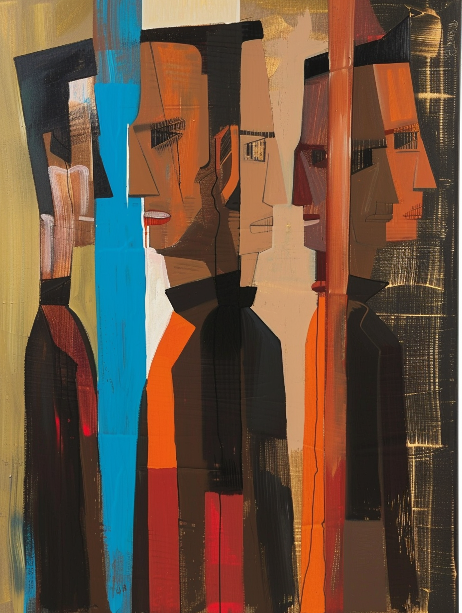 Vier Figuren Kunstwerk | Skandinavisch | Einrichtungsstile