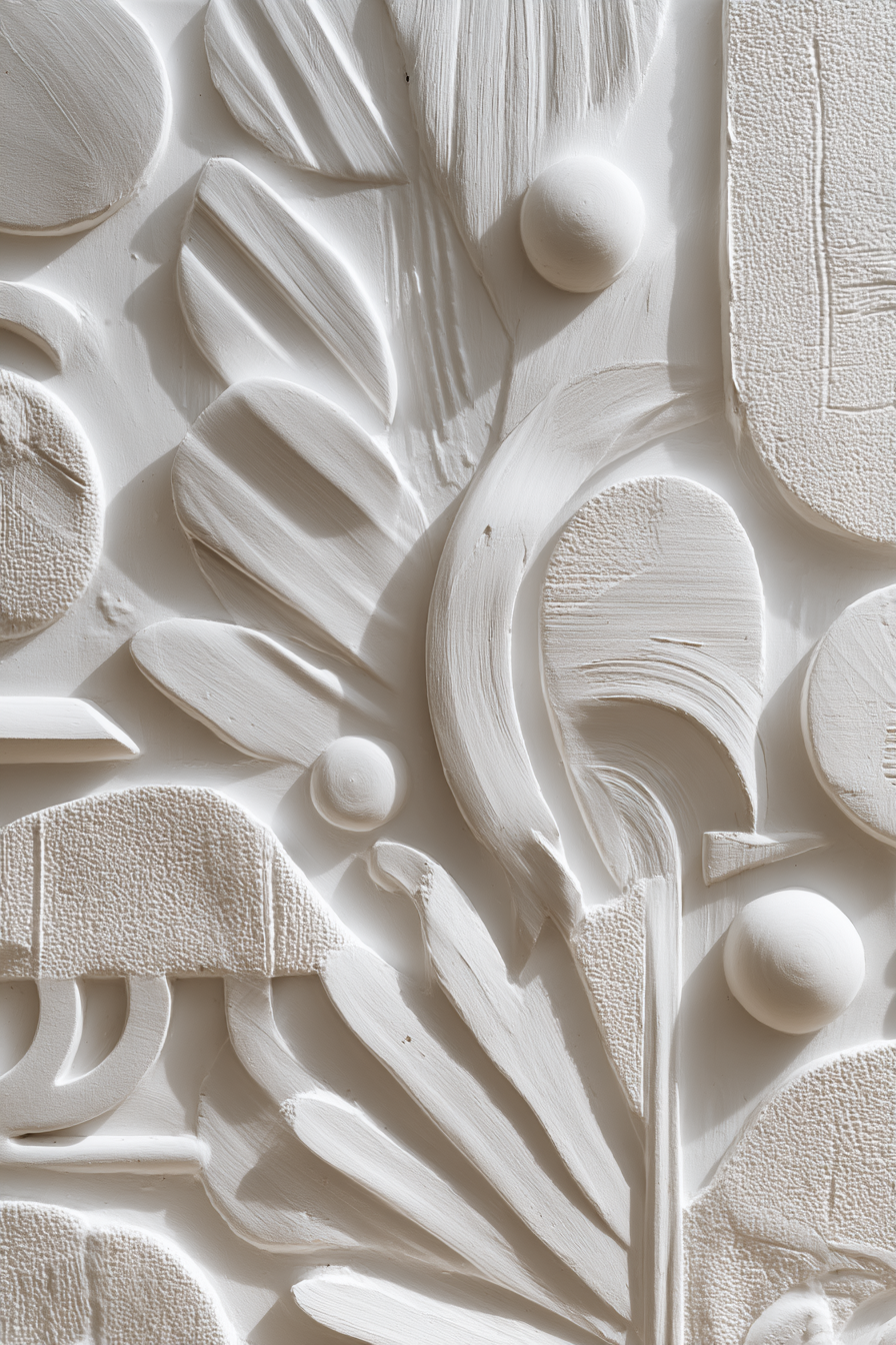 Weiss Relief Geometrie | Skandinavisch | Einrichtungsstile