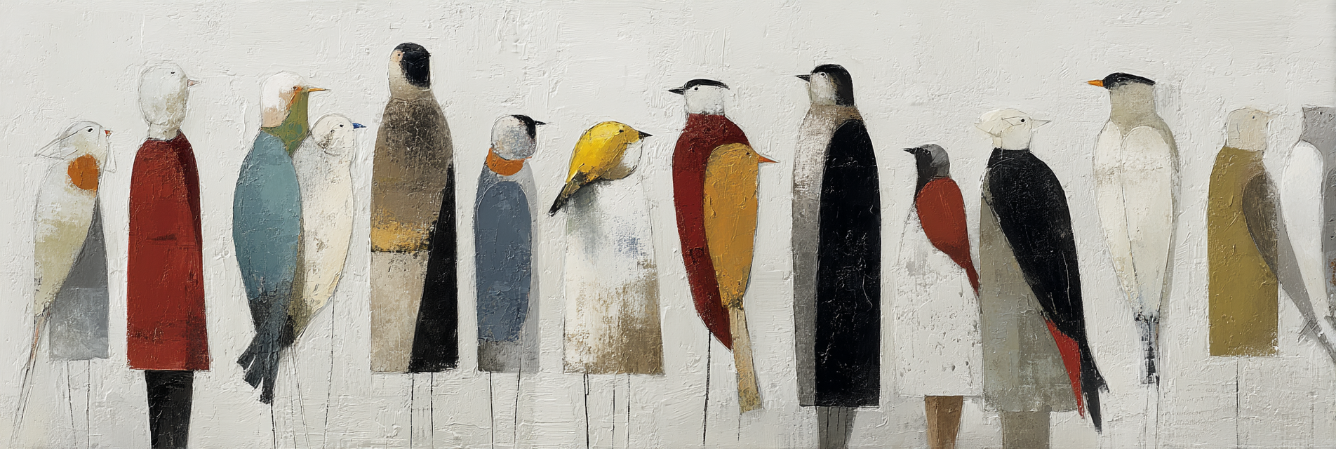 Abstrakte Vogel Malerei | Skandinavisch | Einrichtungsstile