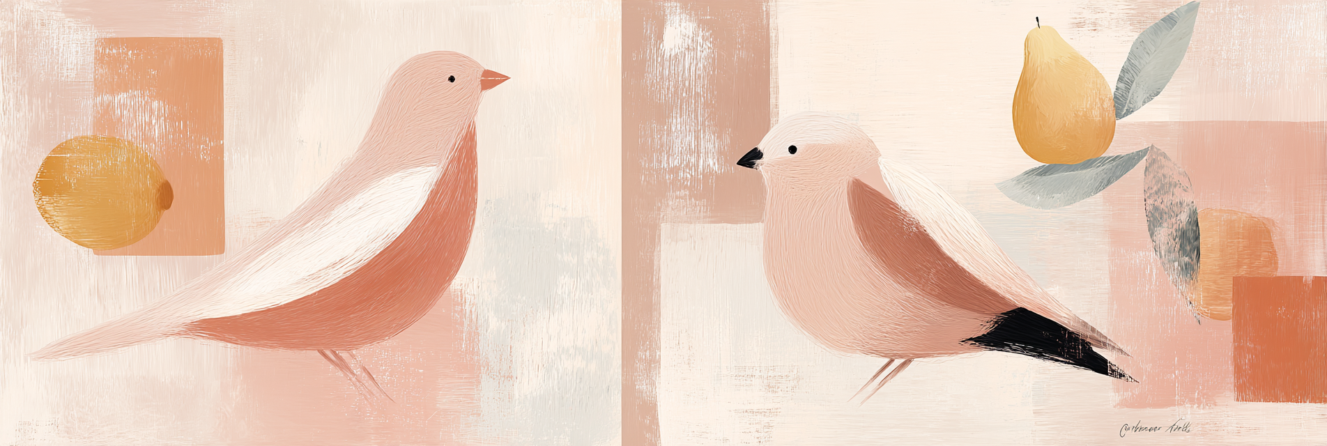 Buntes Vogel Paar | Skandinavisch | Einrichtungsstile